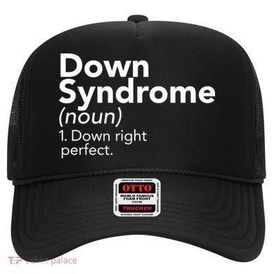 Down Syndrome Available Down Right Perfect High Crown Mesh Back Trucker Hat