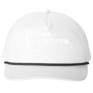 Down Syndrome Available Down Right Perfect Snapback Five-Panel Rope Hat