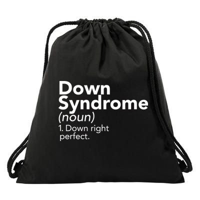 Down Syndrome Available Down Right Perfect Drawstring Bag