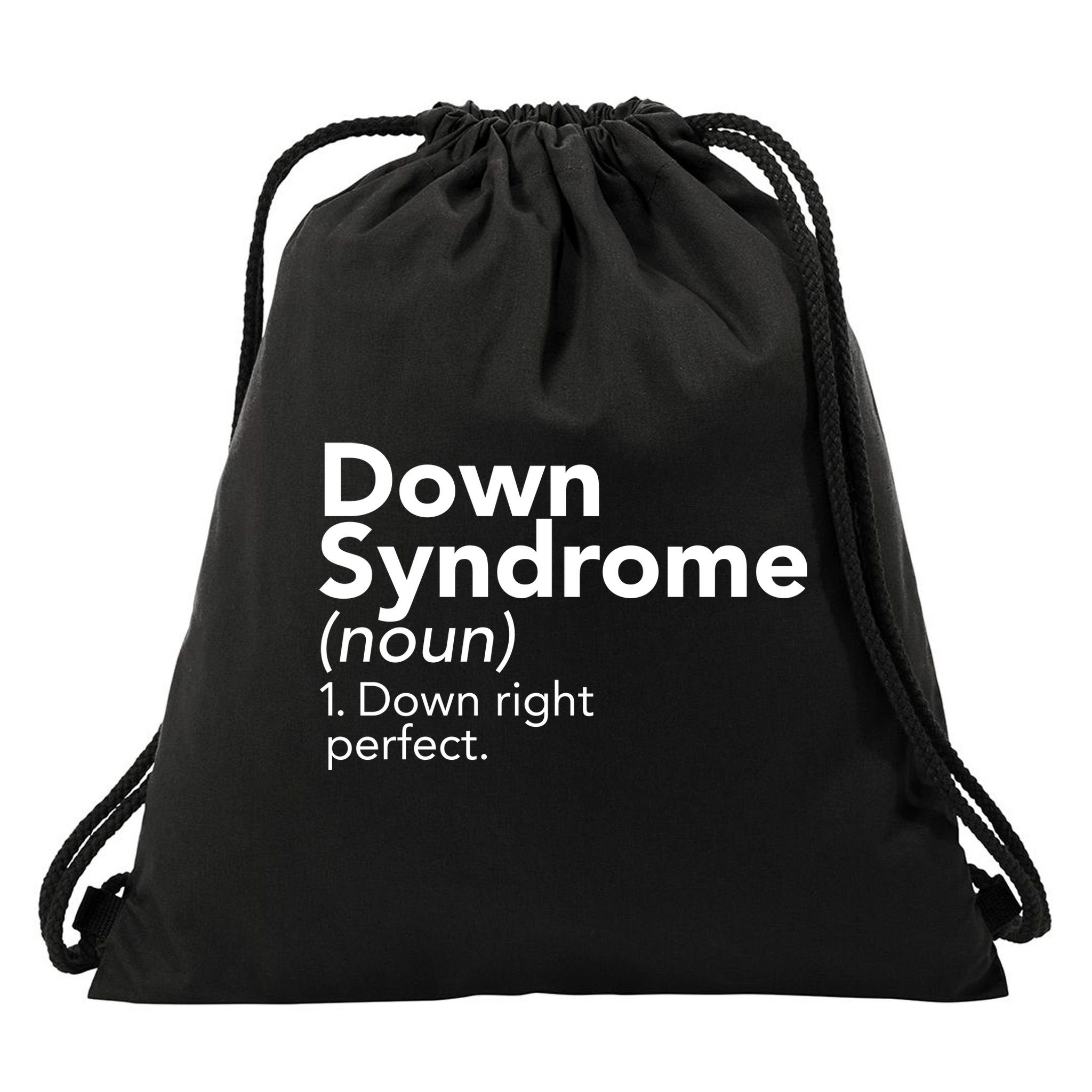 Down Syndrome Available Down Right Perfect Drawstring Bag