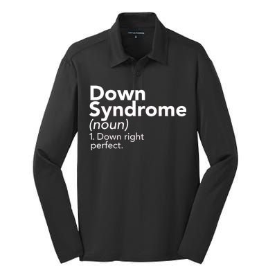 Down Syndrome Available Down Right Perfect Silk Touch Performance Long Sleeve Polo