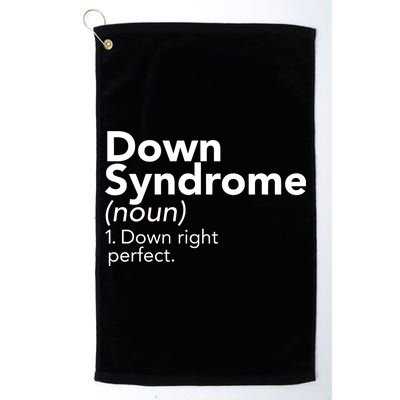 Down Syndrome Available Down Right Perfect Platinum Collection Golf Towel