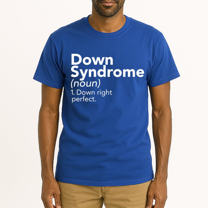 Down Syndrome Available Down Right Perfect Tall T-Shirt