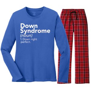 Down Syndrome Available Down Right Perfect Women's Long Sleeve Flannel Pajama Set 