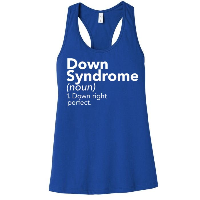 Down Syndrome Available Down Right Perfect Women's Racerback Tank