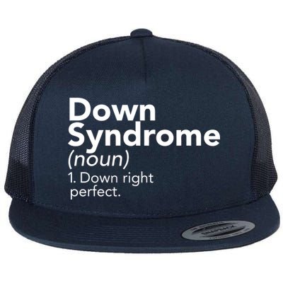 Down Syndrome Available Down Right Perfect Flat Bill Trucker Hat