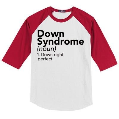 Down Syndrome Available Down Right Perfect Kids Colorblock Raglan Jersey