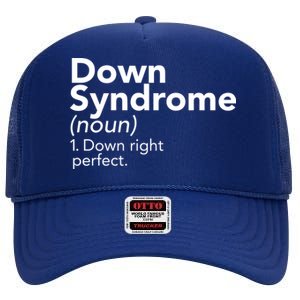 Down Syndrome Available Down Right Perfect High Crown Mesh Back Trucker Hat