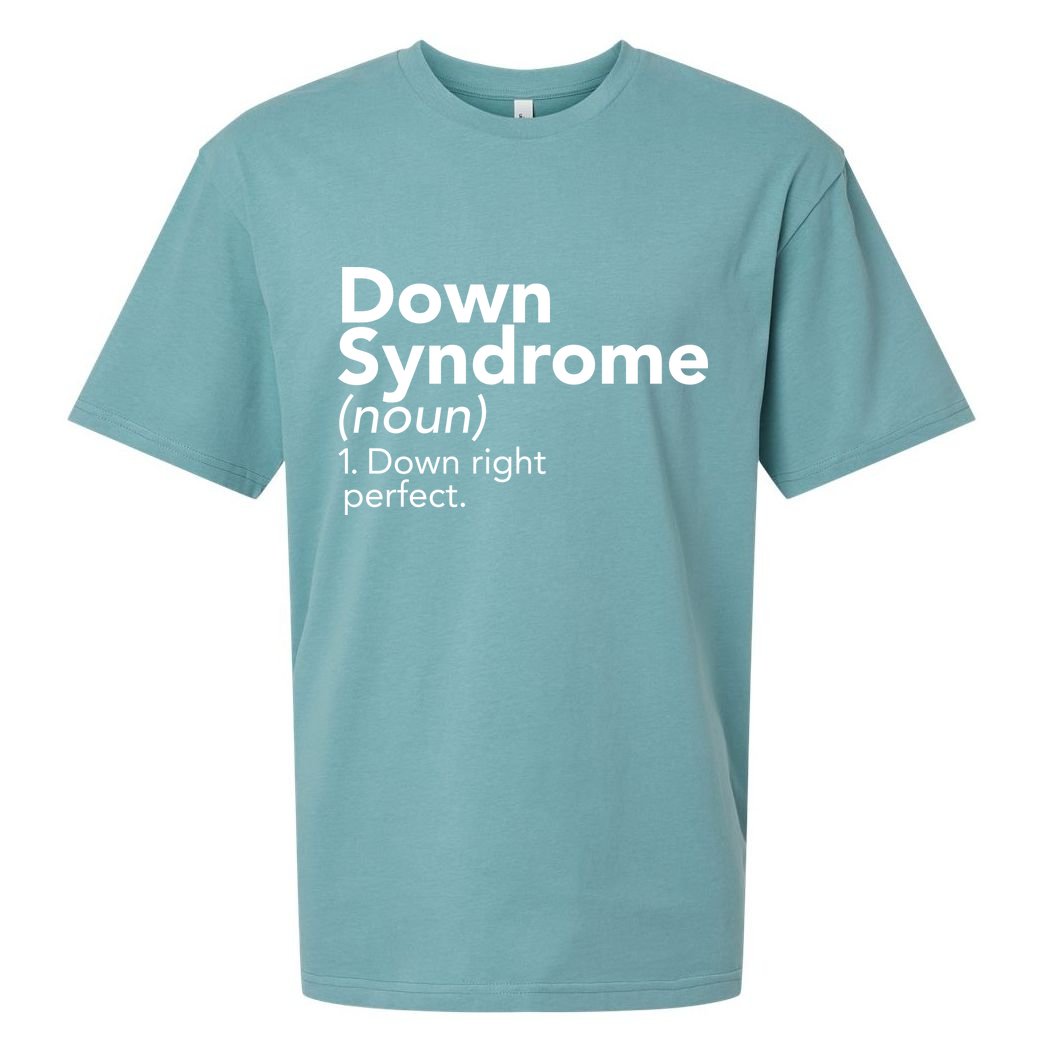 Down Syndrome Available Down Right Perfect Sueded Cloud Jersey T-Shirt
