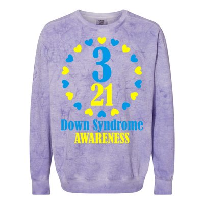 Down Syndrome Awareness Colorblast Crewneck Sweatshirt