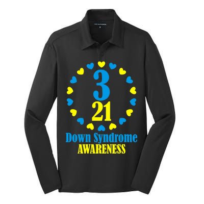 Down Syndrome Awareness Silk Touch Performance Long Sleeve Polo