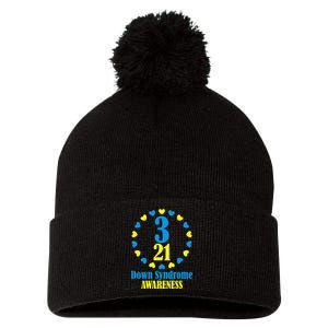 Down Syndrome Awareness Pom Pom 12in Knit Beanie