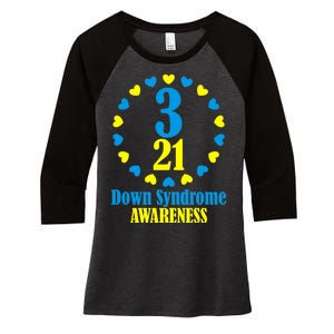 Down Syndrome Awareness Women's Tri-Blend 3/4-Sleeve Raglan Shirt