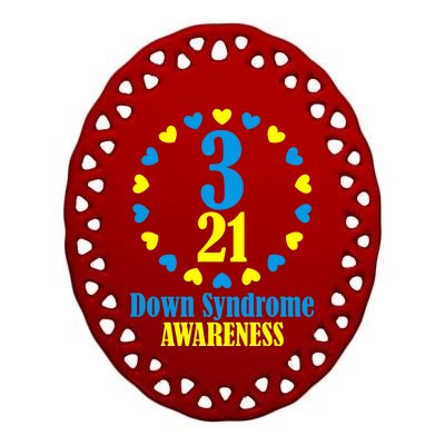 Down Syndrome Awareness Ceramic Oval Ornament