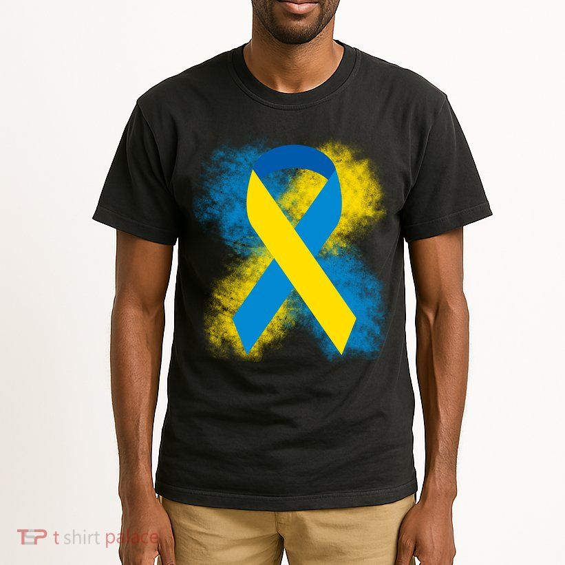 Down Syndrome Awareness Blue & Yellow Ribbon Tall T-Shirt