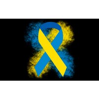 Down Syndrome Awareness Blue & Yellow Ribbon Bumper Sticker