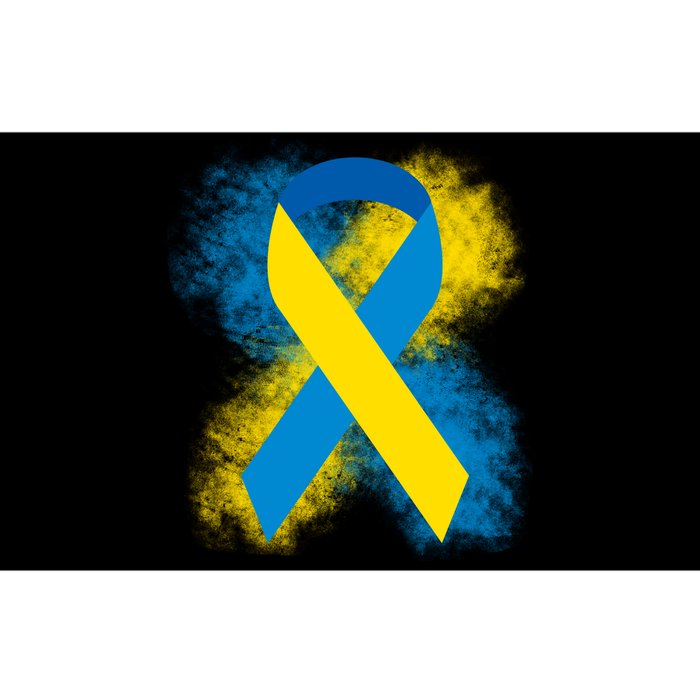 Down Syndrome Awareness Blue & Yellow Ribbon Bumper Sticker