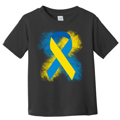 Down Syndrome Awareness Blue & Yellow Ribbon Toddler T-Shirt