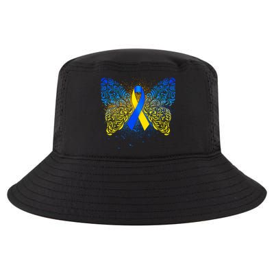 Down Syndrome Awareness Butterfly Ribbon Cool Comfort Performance Bucket Hat