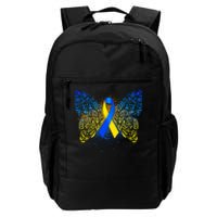 Down Syndrome Awareness Butterfly Ribbon Daily Commute Backpack