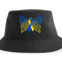 Down Syndrome Awareness Butterfly Ribbon Sustainable Bucket Hat