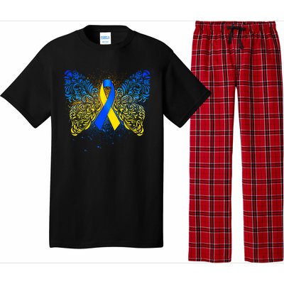 Down Syndrome Awareness Butterfly Ribbon Pajama Set