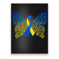 Down Syndrome Awareness Butterfly Ribbon Poster