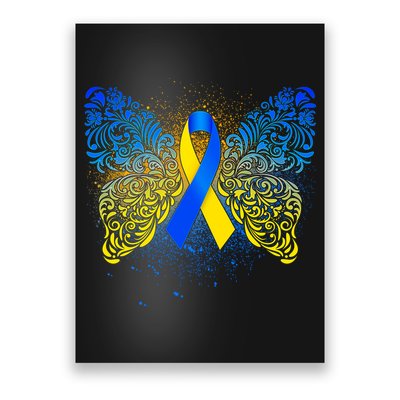 Down Syndrome Awareness Butterfly Ribbon Poster