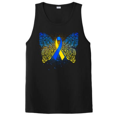 Down Syndrome Awareness Butterfly Ribbon PosiCharge Competitor Tank