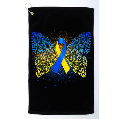 Down Syndrome Awareness Butterfly Ribbon Golf Towel