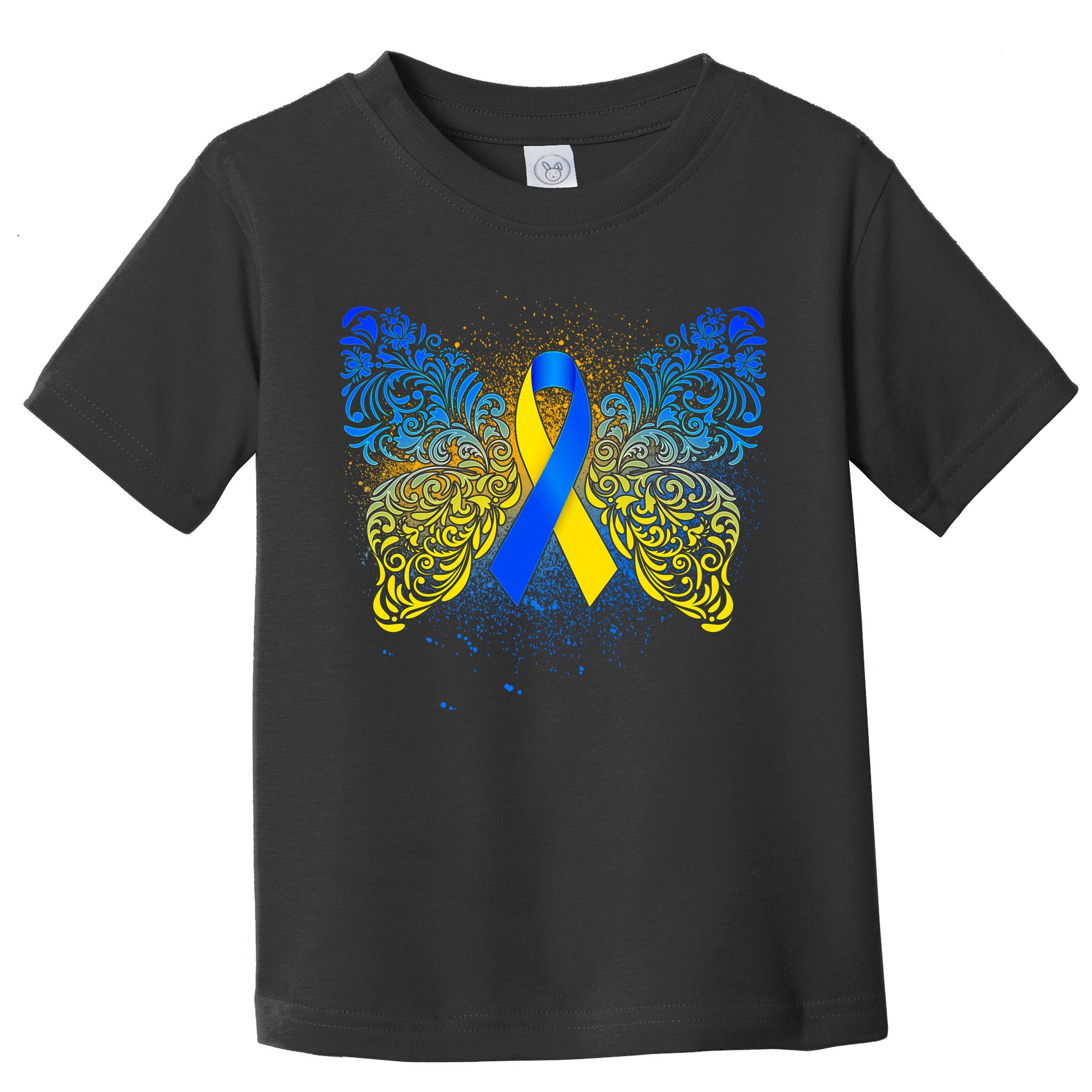 Down Syndrome Awareness Butterfly Ribbon Toddler T-Shirt