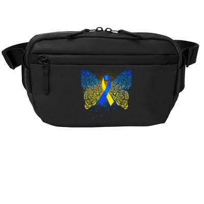 Down Syndrome Awareness Butterfly Ribbon Crossbody Pack