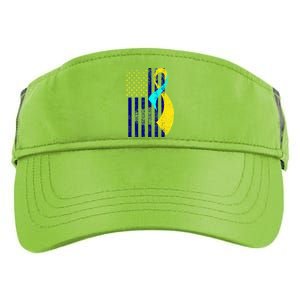 Down Syndrome Awareness Flag Adult Drive Performance Visor