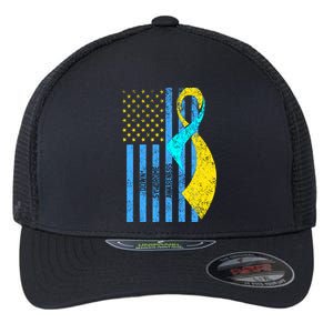 Down Syndrome Awareness Flag Flexfit Unipanel Trucker Cap