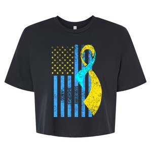 Down Syndrome Awareness Flag Bella+Canvas Jersey Crop Tee