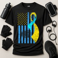 Down Syndrome Awareness Flag Cooling Performance Crew T-Shirt