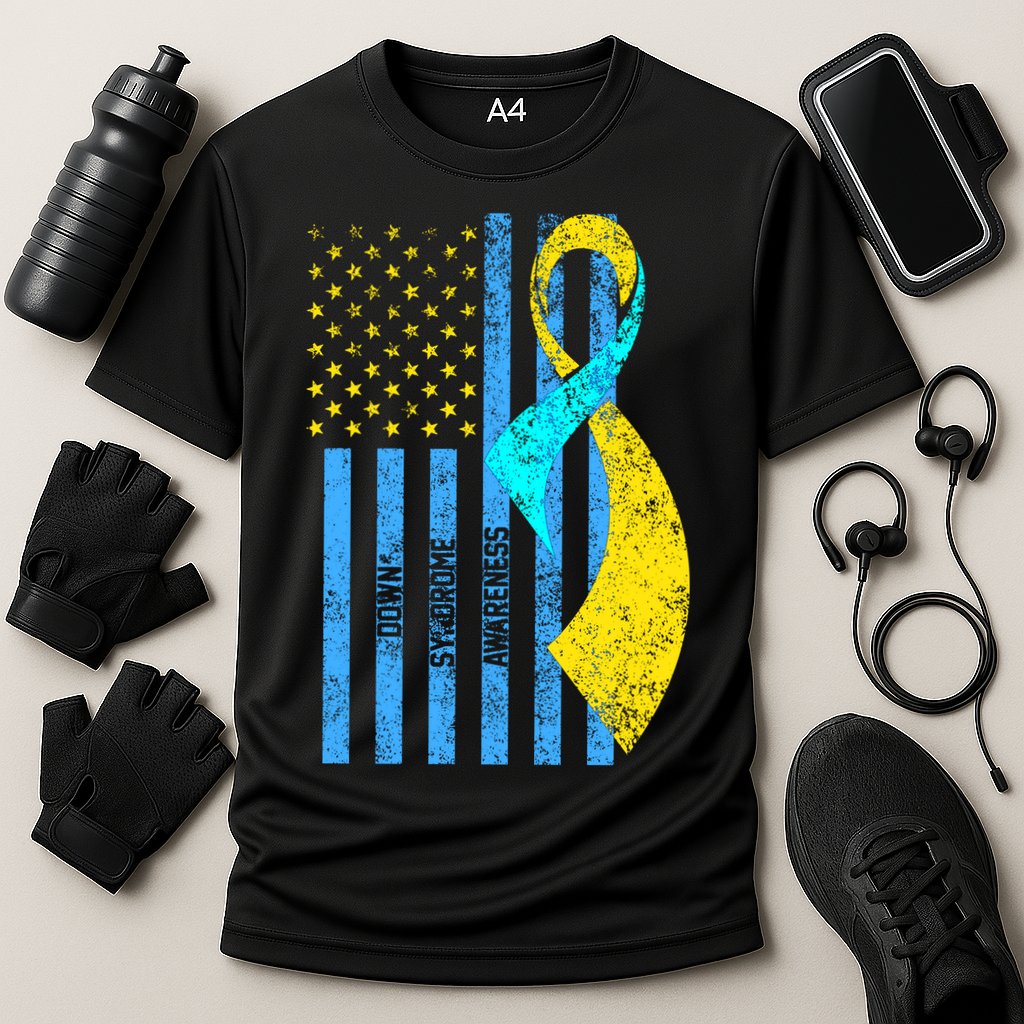 Down Syndrome Awareness Flag Cooling Performance Crew T-Shirt