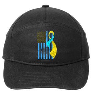 Down Syndrome Awareness Flag 7-Panel Snapback Hat