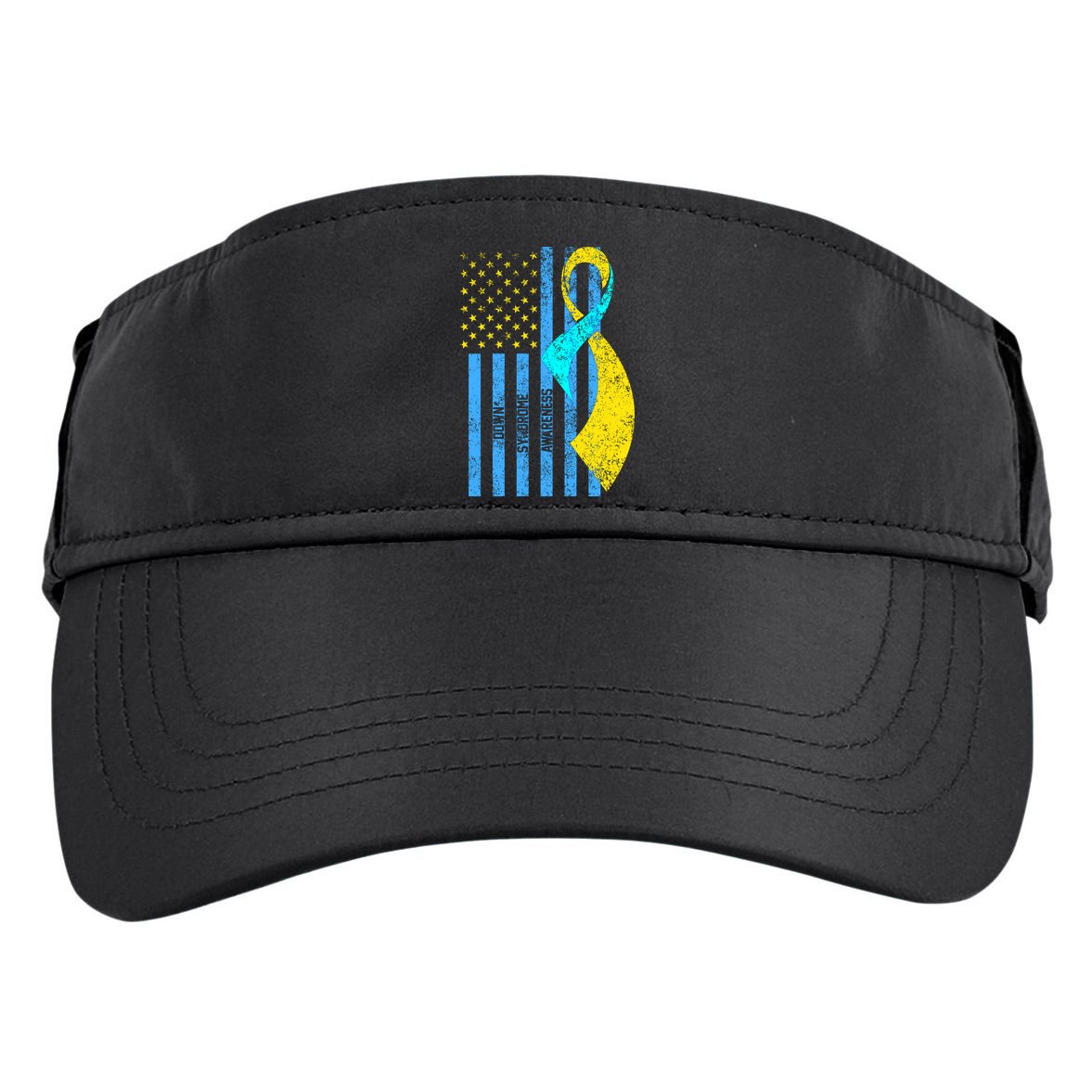 Down Syndrome Awareness Flag Adult Drive Performance Visor