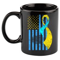 Down Syndrome Awareness Flag 11oz C Handle Ceramic Mug