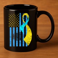 Down Syndrome Awareness Flag 11oz C Handle Ceramic Mug