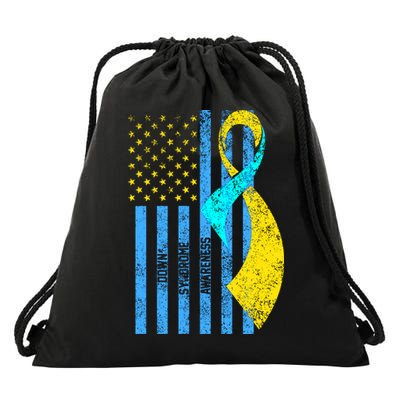 Down Syndrome Awareness Flag Drawstring Bag
