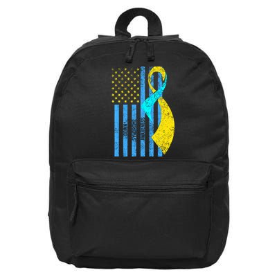 Down Syndrome Awareness Flag 16 in Basic Backpack