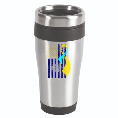 Down Syndrome Awareness Flag 16oz Travel Tumbler