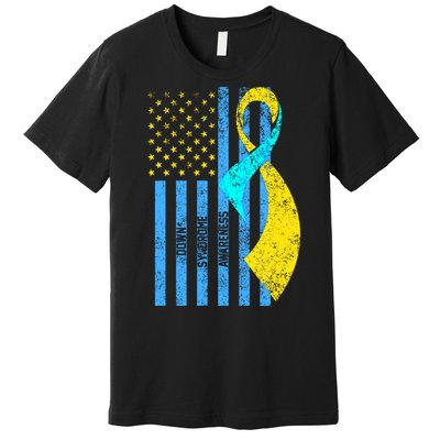 Down Syndrome Awareness Flag Premium T-Shirt