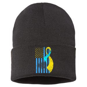 Down Syndrome Awareness Flag Sustainable Knit Beanie