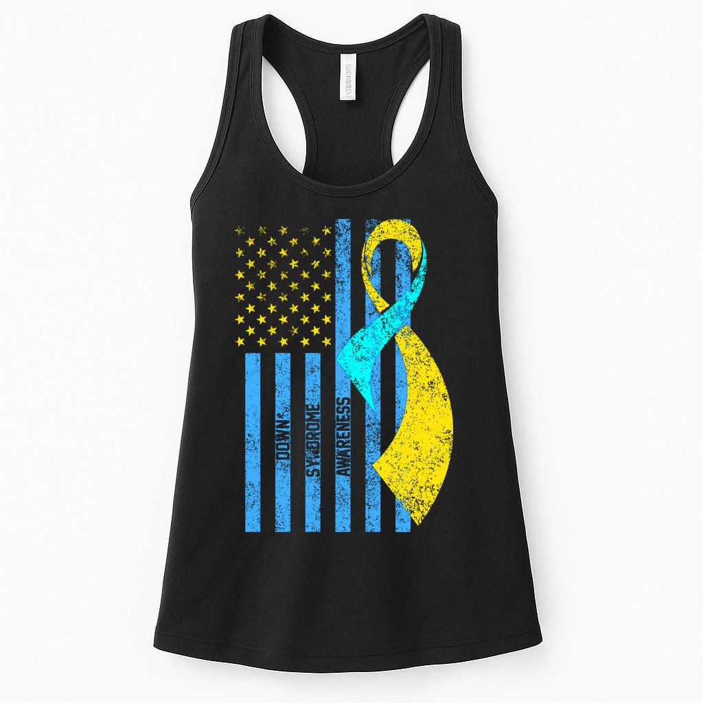 Down Syndrome Awareness Flag Womens Tank Top