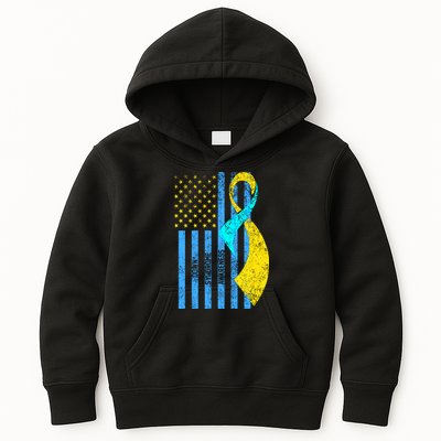 Down Syndrome Awareness Flag Kids Hoodie