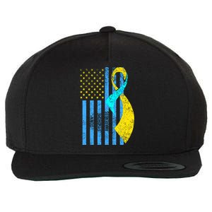 Down Syndrome Awareness Flag Wool Snapback Cap