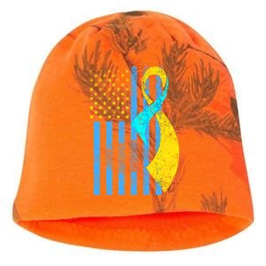 Down Syndrome Awareness Flag Kati - Camo Knit Beanie